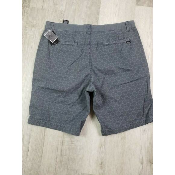 Nordstrom Union Shorts Zip Front Slant Pockets Geometric Print Cotton Size 40 - Picture 4 of 7